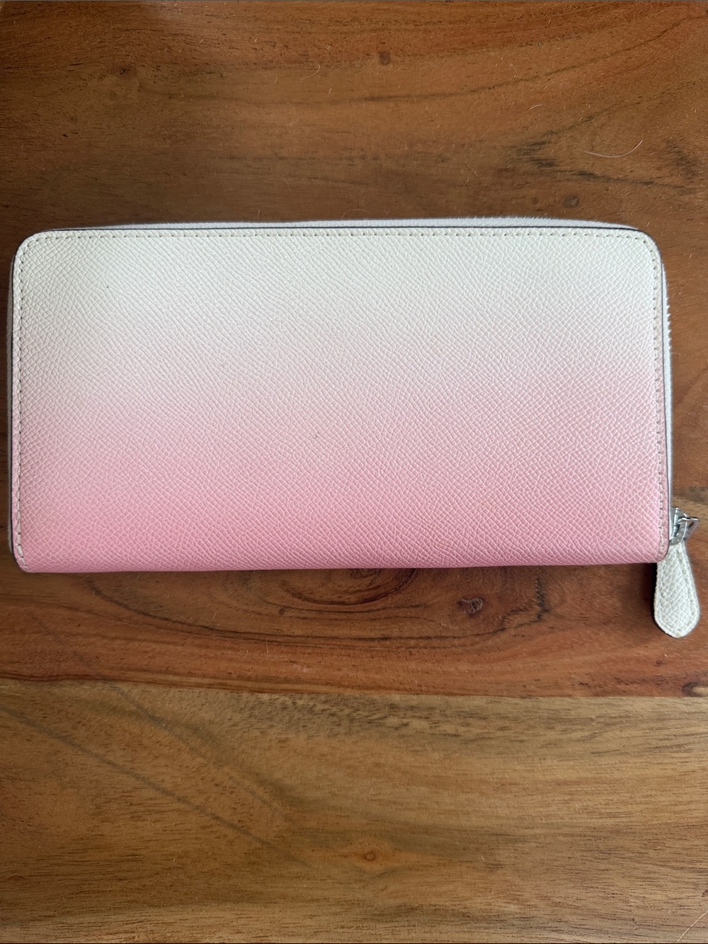 NWT Coach Accordion Zip Wallet in Ombre Crossgrain Leather - Picture 2 of 6